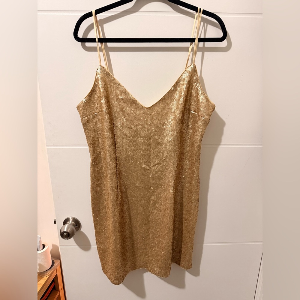 Abercrombie & Fitch Gold Sequin Dress